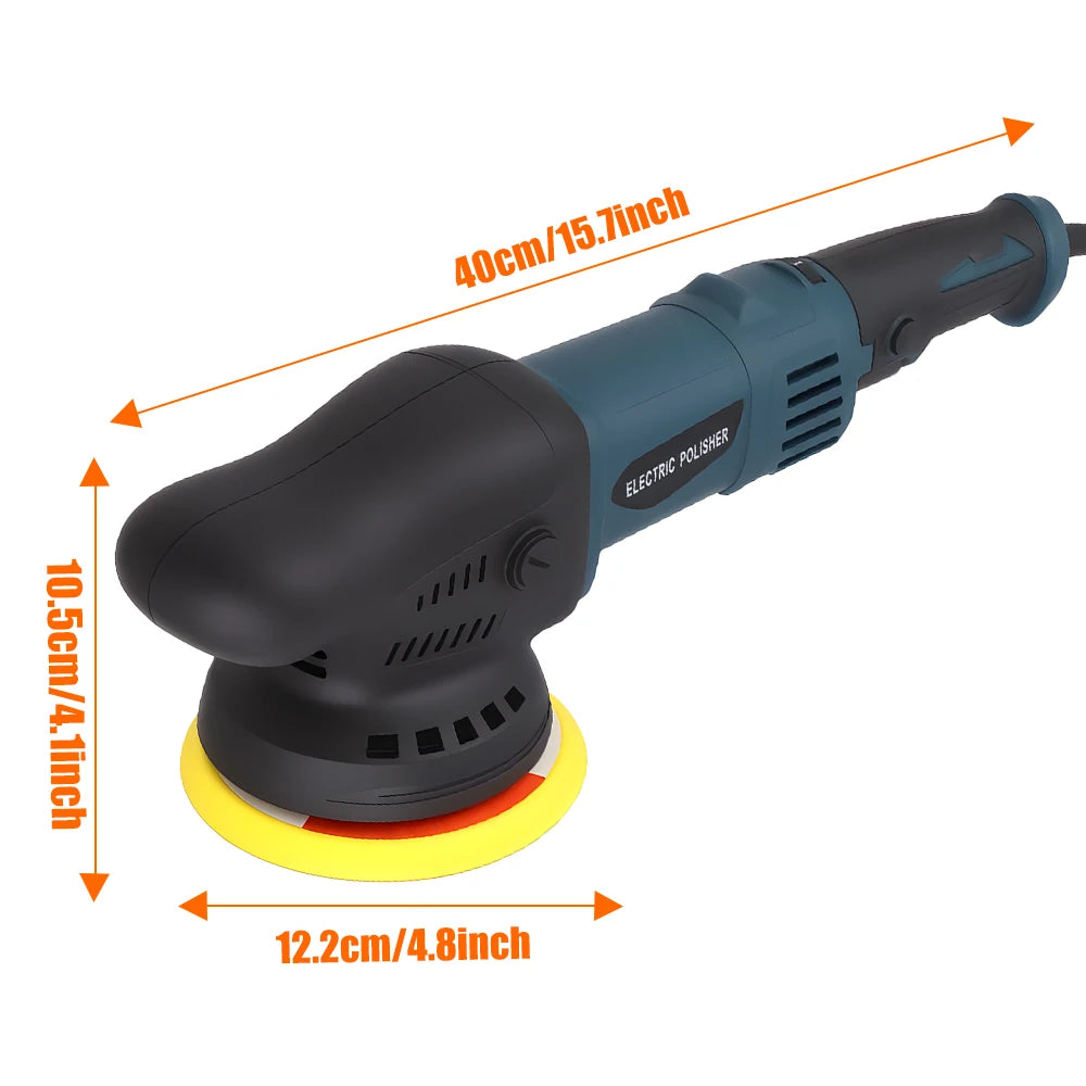 Podofo 980W 5'' 550-3300 RPM Car Polisher 6 Variable Speed Adjustable for Car Detailing Waxing Polishing 24pcs Car Power Waxer