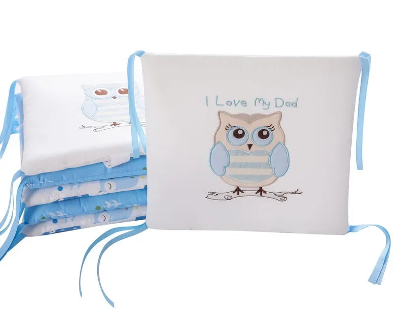 6Pcs/Set Baby Bed Protector Crib Bumper Pads Baby Bed Bumper Kids Safety Bed Around Cotton Blend Crib Anti-collision Anti-fall