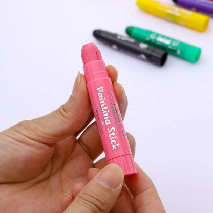 8/12 Colors Crafts Paint Sticks Color Solid Painting Stick Washable Paint Sticks Drawing Graffiti Art for Kids and Students