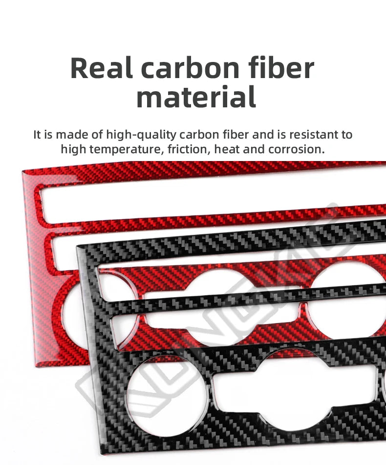 Real Soft Carbon Fiber Sticker For Seat Leon MK3 2013 2014 2015 2016 2017 2018 2019 2020 LHD RHD Car Central AC Button Interior