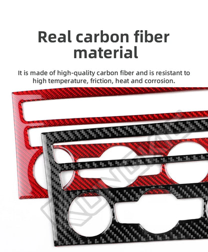 Real Soft Carbon Fiber Sticker For Seat Leon MK3 2013 2014 2015 2016 2017 2018 2019 2020 LHD RHD Car Central AC Button Interior