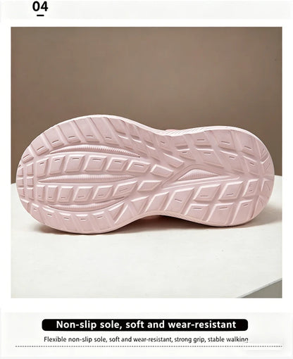 Summer Casual Shoes For Girls Mesh Breathable Children's Sneakers Cute Pink Anti-slippery Student Walking Footwear