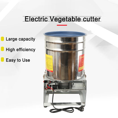 30L Stainless Steel Electric Feed Grinder 550W Vegetable Fruit Shredder 400kg/h for Chickens Ducks Livestock, Side Open Drum 220V Feed Chopper with Copper Motor
