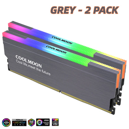 ARGB RAM Cooling Armor Memory Customized Heat Sink Cooler  Aluminum Cooling Vest Radiator 5V PIN Addressable PC Case Accessories
