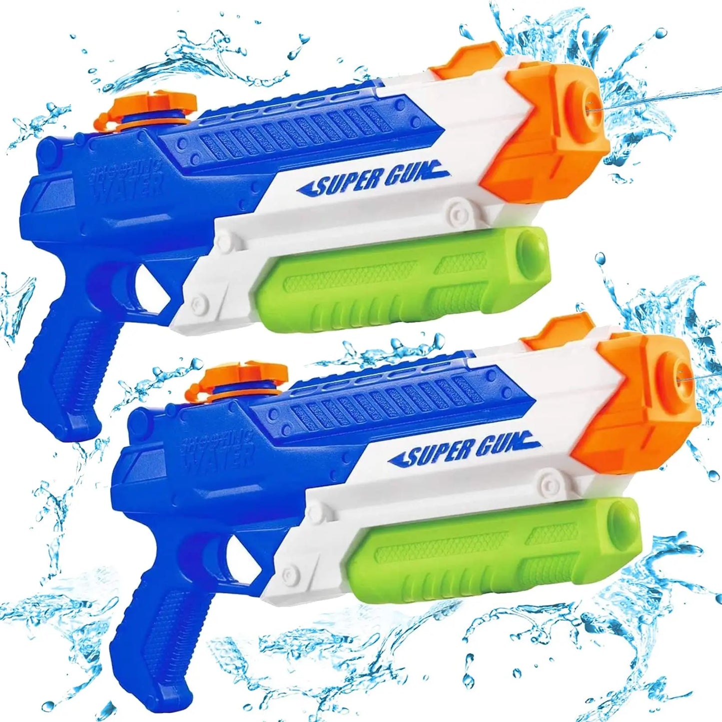 1/2Pcs Water Guns Toy for Kids Adult Summer Super Blaster Soaker Long Range Squirt Guns Outdoor Toy for Swimming Pool Lawn Beach