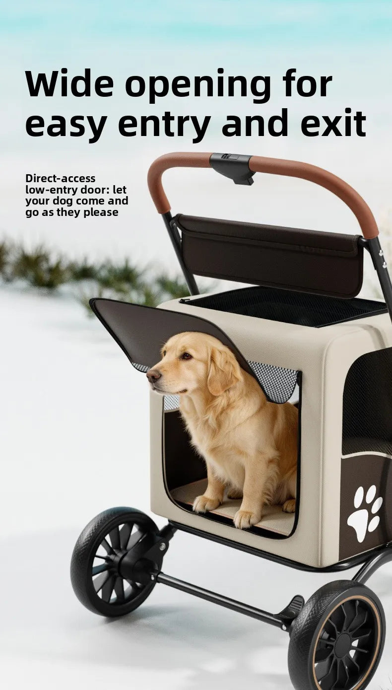 Medium Large Senior Dog Multifunction Pet Stroller Outdoor Travel Portable Foldable Stroller for Dog Pet Trolley Pet Stroller