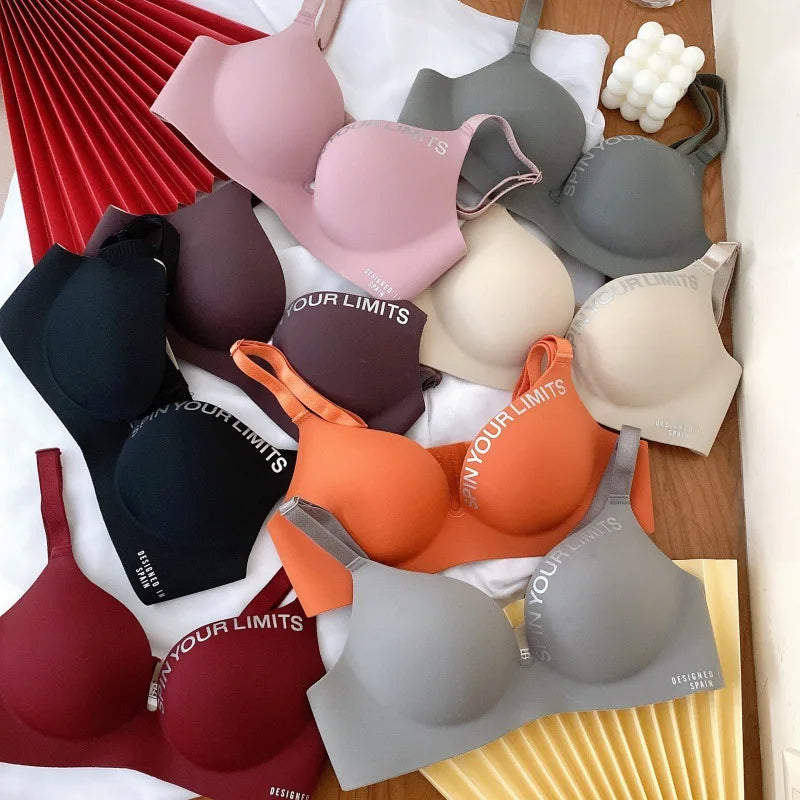 Women Print Seamless Bra Sexy Lingerie Floral Push Up Bras One-Piece Underwear 2026 Bralette No Steel Rings Gather Brassiere