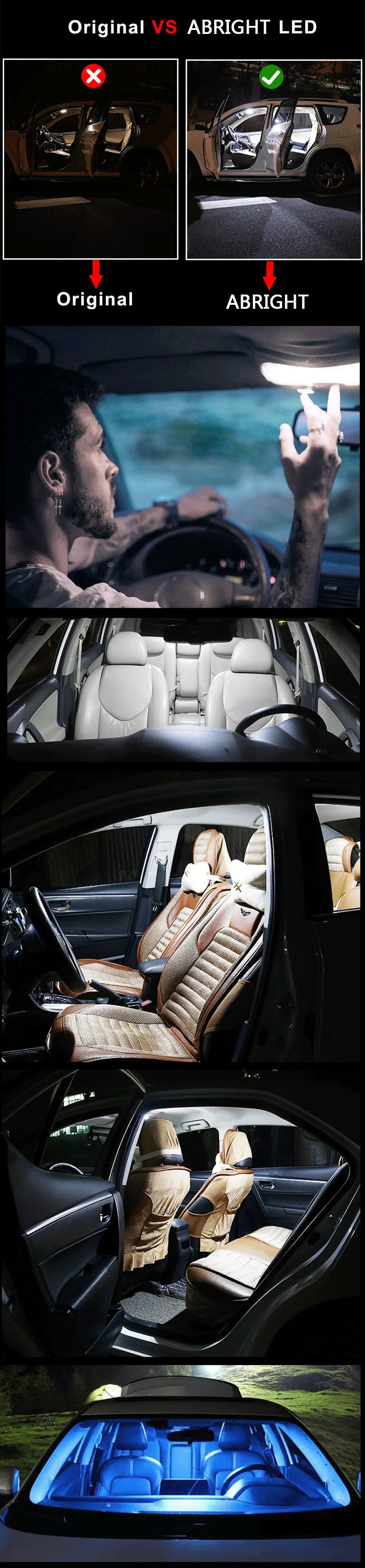 ABRIGHT Car Interior LED Light Canbus For Seat Ibiza 6P 6J 6L FR 1993-2020 Accessories Map Dome Trunk Glove Box Indoor Lamp Kit