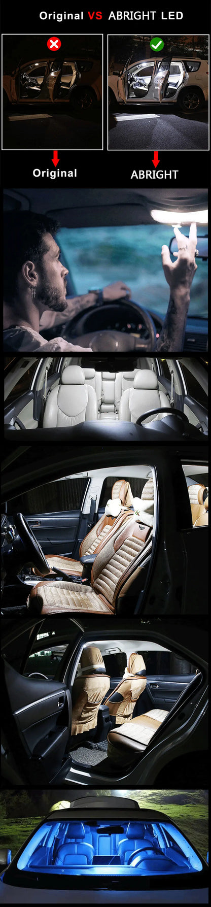 ABRIGHT Car Interior LED Light Canbus For Seat Ibiza 6P 6J 6L FR 1993-2020 Accessories Map Dome Trunk Glove Box Indoor Lamp Kit