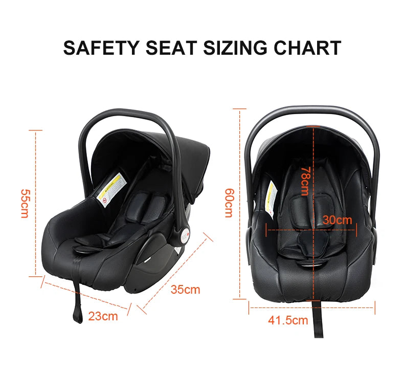 Baby pram Lightweight stroller Baby carriage PU 3in1 stroller Baby stroller 3-in-1 Baby carriage strollers for baby light carts