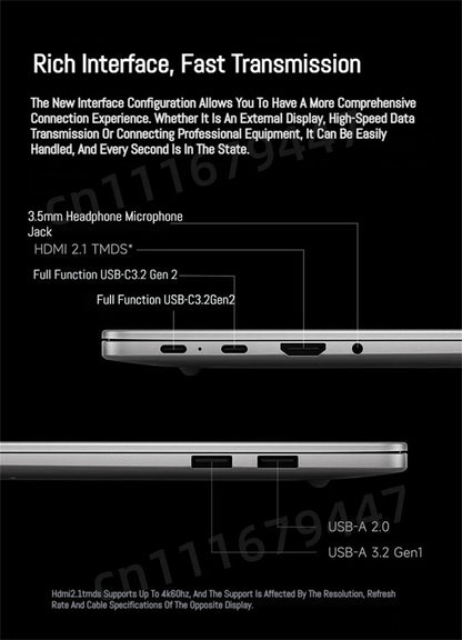 Xiaomi Laptop REDMI Book 14 /REDMI Book 16 R5-7535H/R7-7735H 16G 512G SSD Thin Notebook Game Office Design Laptop