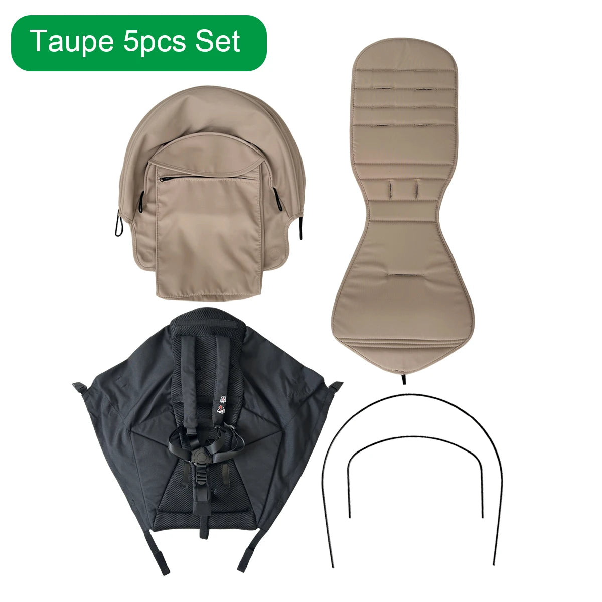 MomTan Stroller Accessories Replacement Set Extended Canopy & Seat Cushion & Seat Base For Babyzen YOYO Series & Stokke YOYO3