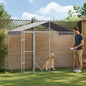 Outdoor Dog Kennel 3 x 1.5 x 2.5m Galvanized Steel Mesh Run With Lockable Door For Garden Animals For Outdoors