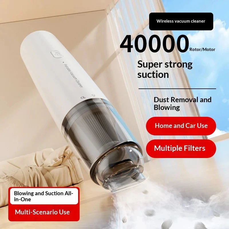 Vacuum Cleaner Mini Car Cleaning Powerful Suction Handheld Car Vacuum Cleaner Rechargeable for Car and Home Auto Vacuum Cleaner
