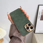Leather Phone Case For Iphone 13 11 12 14 15 16 17 ProMax Plus Electroplated Frame Lambskin Phone Shell For IPHON 15 16 17Promax