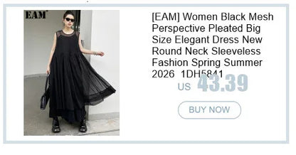 [EAM] High Waist Blue Denim Irregular Hem Slit Midi A-line Half-body Skirt Women Fashion Tide New Spring Autumn 2026 1DJ6538