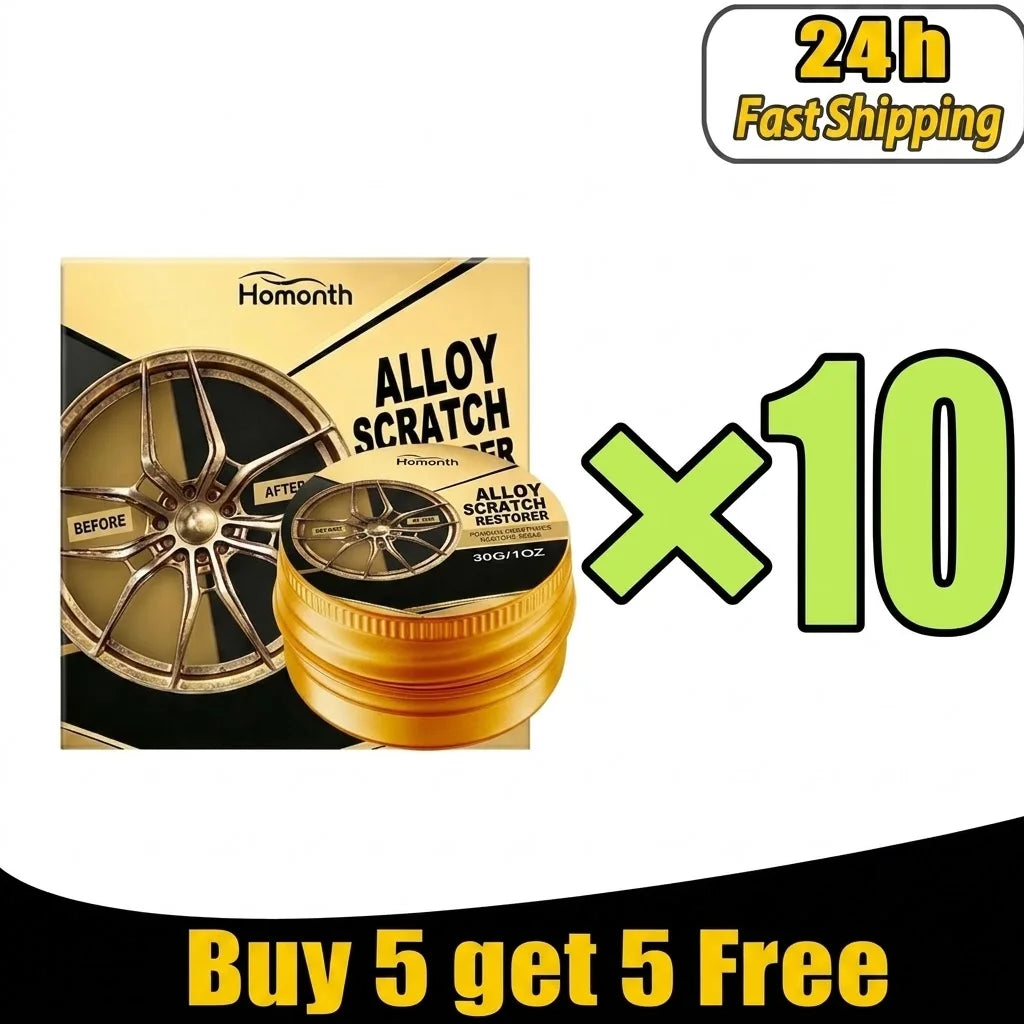 Car Wheel Rim Scratch Repair Paste Aluminum Alloy Hub Surface Restorer Auto Wheel Refinish Touch‑Up Fill Repair Dope