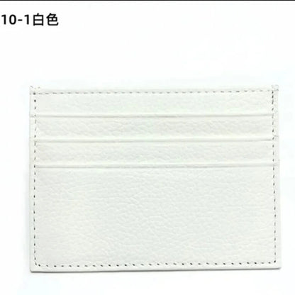 Custom Company Logo Cowhide Card Holder Woman Man Fashion Slim Mini Card Bag Genuine Leather Engrave Name Luxury Casual Purse