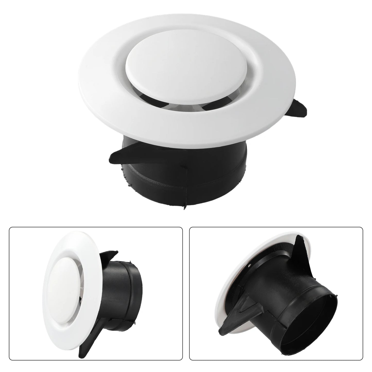 Exhaust Hood ABS Air Vent Extract Valve Grille Round Diffuser Ducting Ventilation Cover Air Volume Cooling Vent 75mm 100mm 125mm