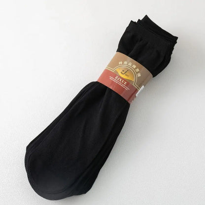 10pairs New Breathable Men Ice Silk Socks Soft Elastic Ultra-thin Socks Solid Business Socks