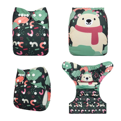 U Pick ALVABABY Digital Position Cloth Diapers Baby Reusable Modern Cloth Nappy for Baby with 1pc Microfiber Insert