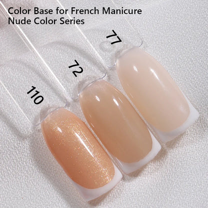 MSHARE Milk Milky White Base Gel Polish Camouflage Color Rubber Base Nail Base Coat 10ml