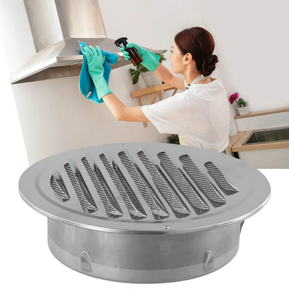 70-300mm Round Stainless Steel Vent Grille Exterior Wall Duct Ventilation Tool Hood Exterior Wall Duct Ventilation Tools