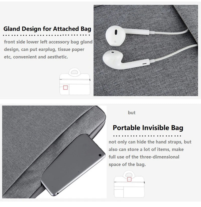 Water-resistant Universal Laptop Bag Sleeve 11 12 13 14 15 15.6 inch Notebook for Macbook Computer Handbag Briefcase Travel Bag