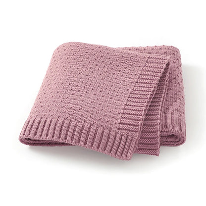 Baby Blankets Knitted Newborn Netural Breathable Month Swaddle Wrap Mat for Infant Boy Girl Crib Cellular Children 90*70cm Cover
