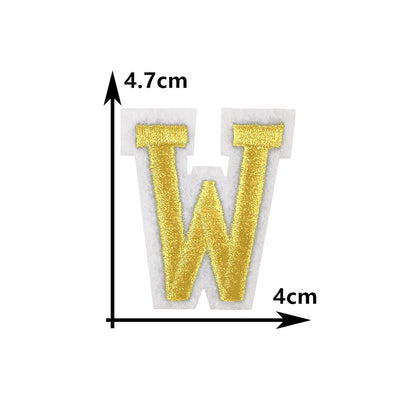 26 English gold letters Hot-melt adhesive ironing embroidery Patch DIY sewing decorative clothes patch