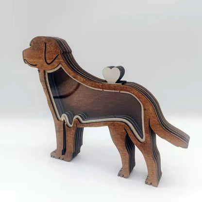 Personalized Dog Hair Memorial Box Creative Custom Name Wooden Pet Hair Keepsake Container Pet Memorial Gift for Dog Owners