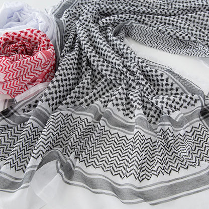 Muslim Men's Head Scarf Saudi Arab Middle Eastern Keffiyeh Scarves Islamic Clothing Male Hijab Turban Shemagh Muhammad Hat