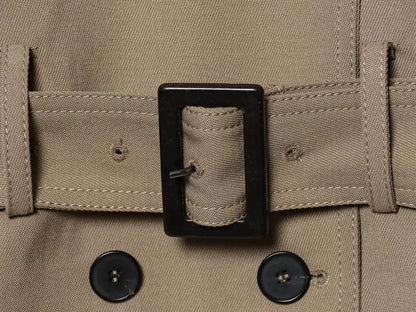 KONDALA High Street Casual Chic Women Jacket Double Breasted Stand Collar Pockets Sashes Jacket New Fashion 2026 Spring Jacket