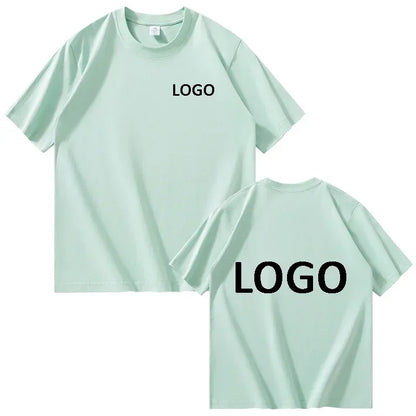 Customized 100% Cotton Printed T-shirts Men Fashion Short Sleeve O-neck Tshirt Women Personality Streetwear Tee Tops Camiseta