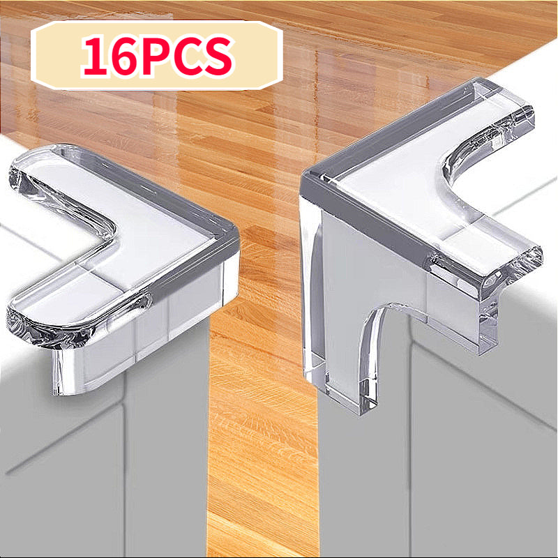 16Pcs Soft and Durable Rubber Corner Protectors Safe from Table Corners child safety Edge Protection Cover