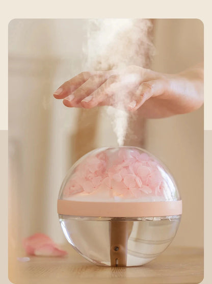 Eternal Flower Humidifier Dual-USB Battery Charger Mini Home Atmosphere Light Creative Festival Gift Artificial Flower Diffuser