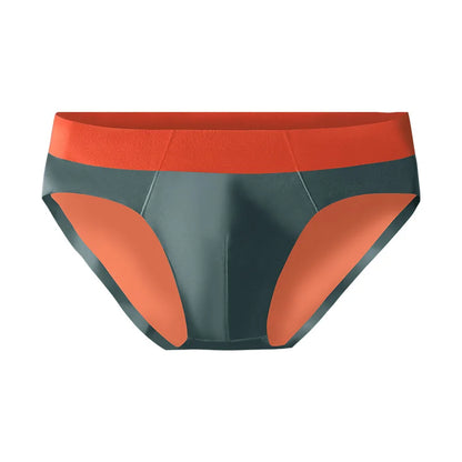 Men's ice silk seamless underwear men breathable briefs summer thin boys sports low waist sexy short shorts head