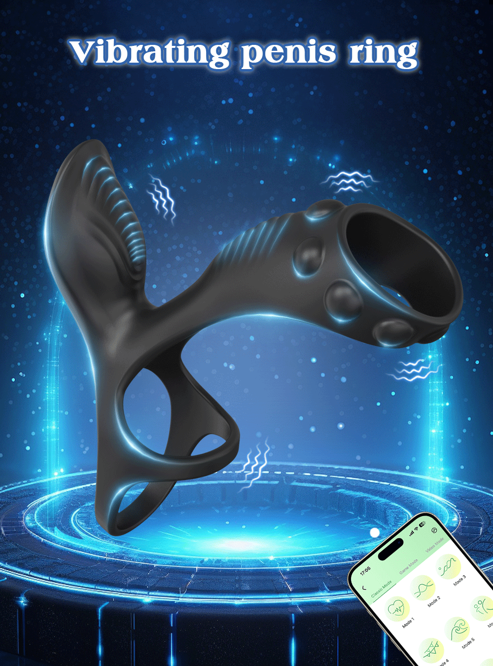 Vibrating 360°Twisting Cock Ring Sex Toys for Women Adult Couples G-spot Clitoral Stimulator Penis Ring for Men Dick Vibrator 18