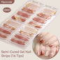 Gradient Auroras Semi Cured Gel Nail Strips Sparkly Shinning DIY Gel Polish Stickers for Nails Works with UV/LED Nail Lamps