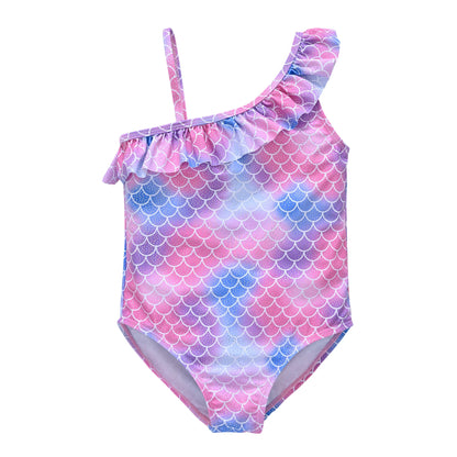 Kavkas Summer Girls Swimming Suit 9 M to 6 Years Fruit Floral Printed Hot Swimsuit Children One-piece Baby Swimwear For Kids