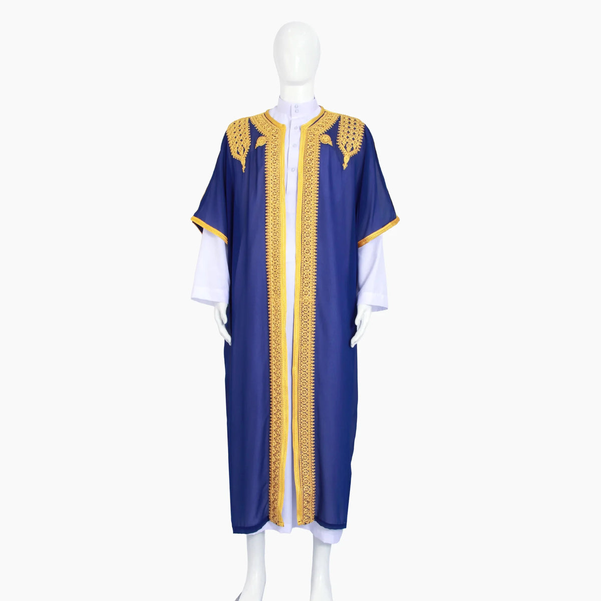 Eid Men Robe Jubba Thobe Open Abaya Dishdasha Islamic Embroidery Cardigan Abayas Dubai Male Muslim Prayer Kaftan Ramadan Morocco