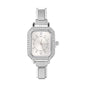 Fashion High Quality Men Women's Stainless Steel Square Round Shiny Zircon Watch Bracelet For Friend Birthday DIY Jewelry Gift