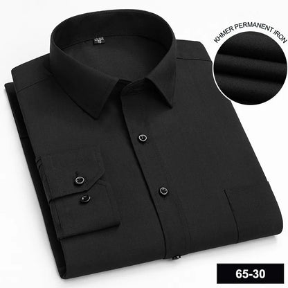Men's Long Sleeve Shirt High-quality Fashion Casual Print Plaid Stripe Single Pocket Fit Business Formal Office Four Season Top