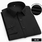 Men's Long Sleeve Shirt High-quality Fashion Casual Print Plaid Stripe Single Pocket Fit Business Formal Office Four Season Top