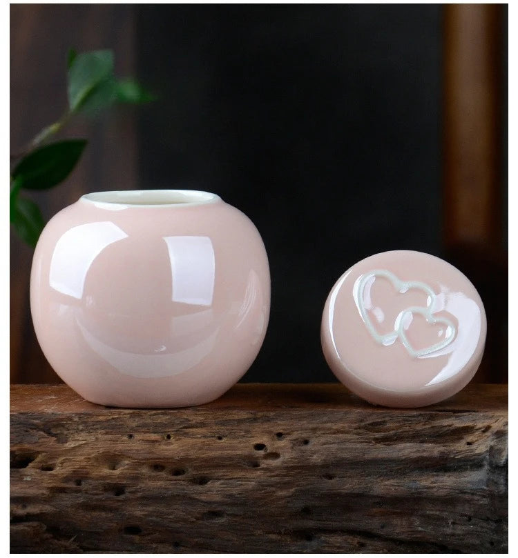 Household Mini Pet Ash Jar Moisture Proof Ceramic Claw Seal Jar Animal Funeral Urn Pet Nostalgia Ornament Portable Ash Box