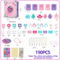 Chriyungel DIY Jewelry Making Kit for Girls 3D Magic Bracelets Rings Keychains Creative Craft Box Set Xmas Birthday Gift for Kid