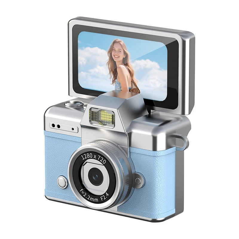 Ourlife Thumb Keychain Camera 1.47 Inch Flip Screen Retro CCD Mini Digital Camera HD Very Small Camcorder Video Recorder