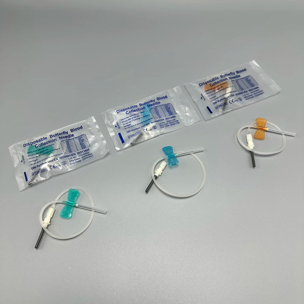 50pcs/lot Disposable Butterfly Blood Collection Needle double wing type Blood Collection Needle Pet Care Room Cat Dogs Animal