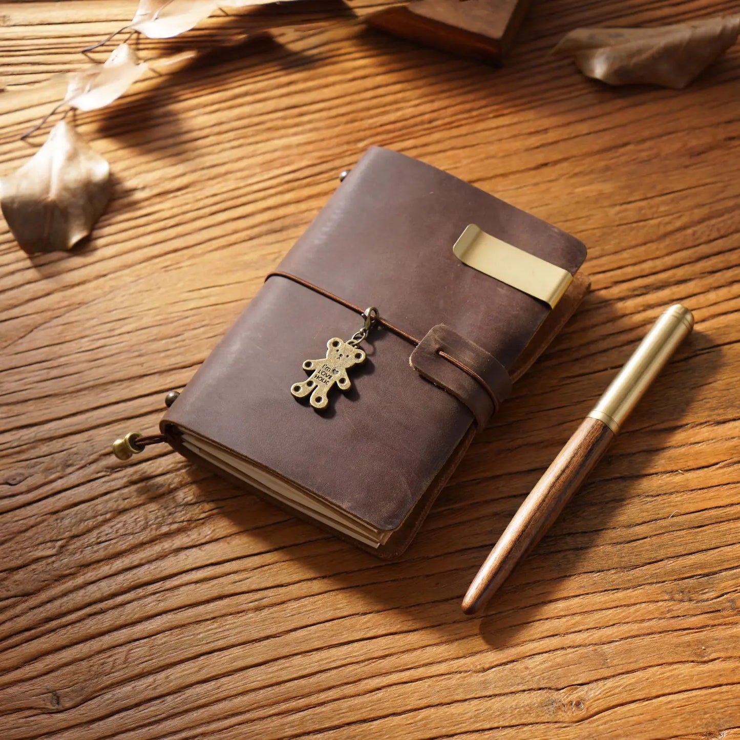 Fromthenon Leather TN Travel Notebook Handbook Diary First Layer Cowhide Diary Handbook Notes Handmade Loose-leaf Notebook