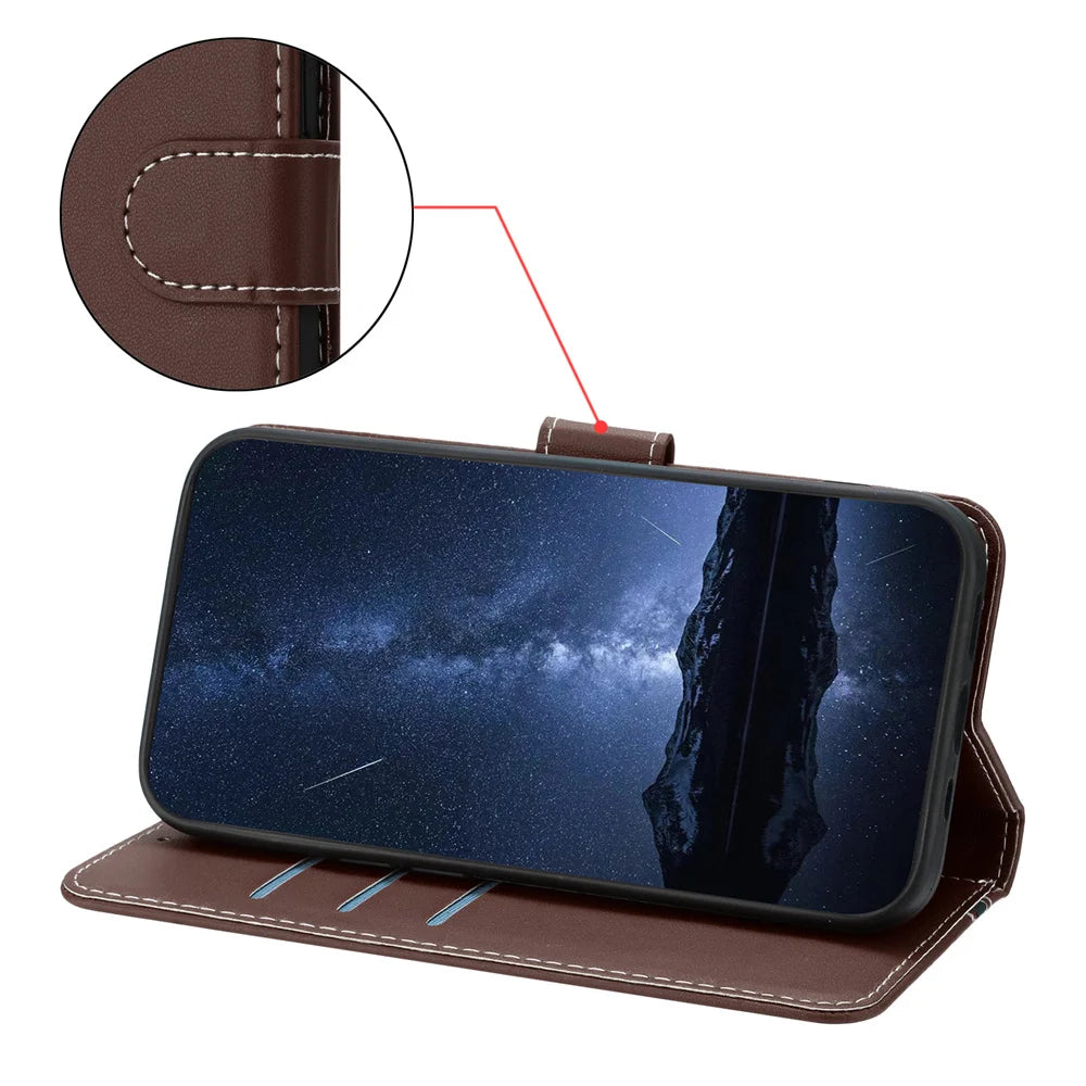 Luxury Leather Magnetic Flip Wallet Book Case For Xiaomi Redmi Note 15 14 13 Pro 4G 5G Redmi Note 15 14 13 Pro Plus Cover Fundas